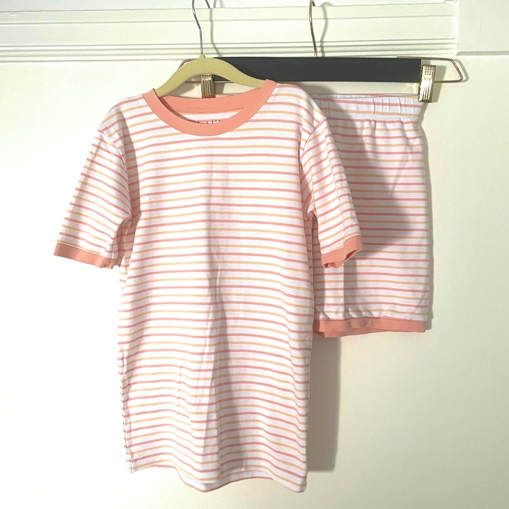 Like New - LAKE Kids Shorts Set - Dusty Rose / Peach Stripe - Size 12